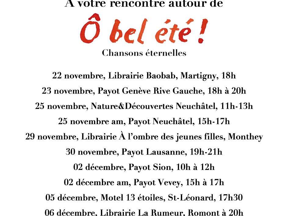 Rencontres dédicaces - Marc Aymon - Ô bel été