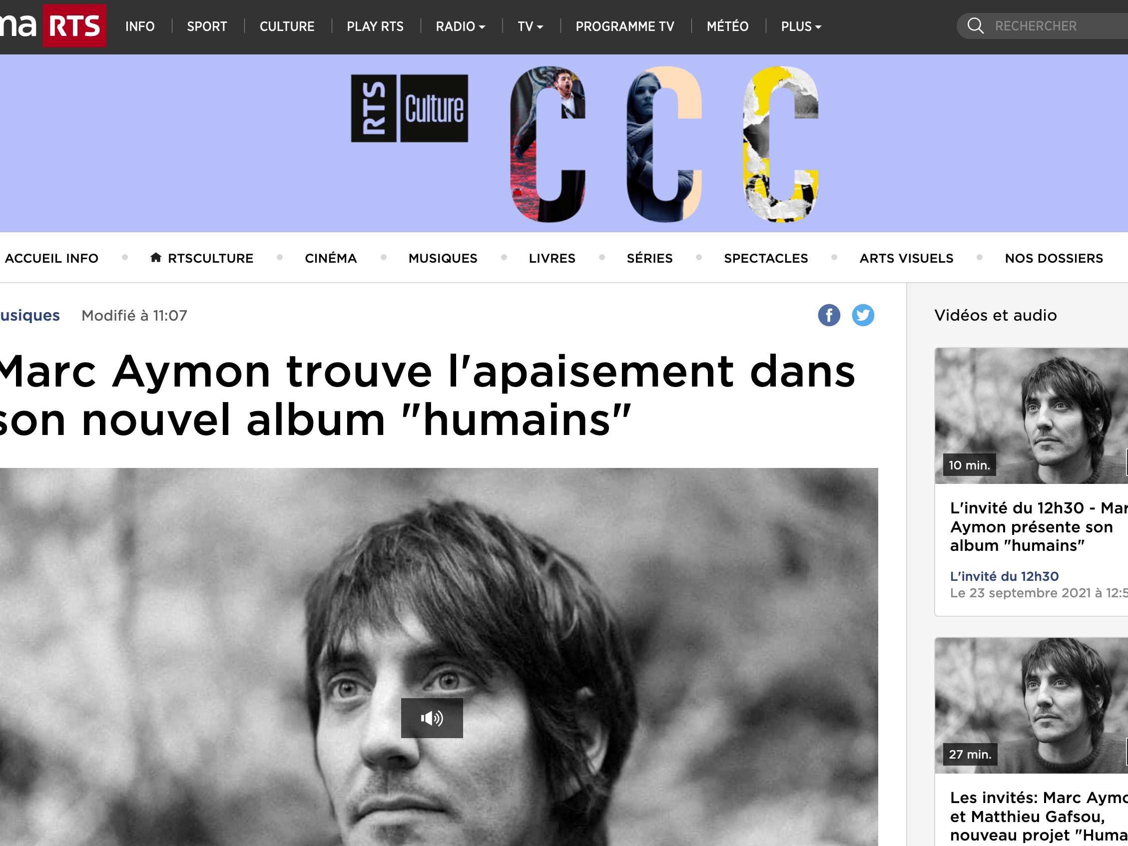 RTS Culture - Marc Aymon - humains