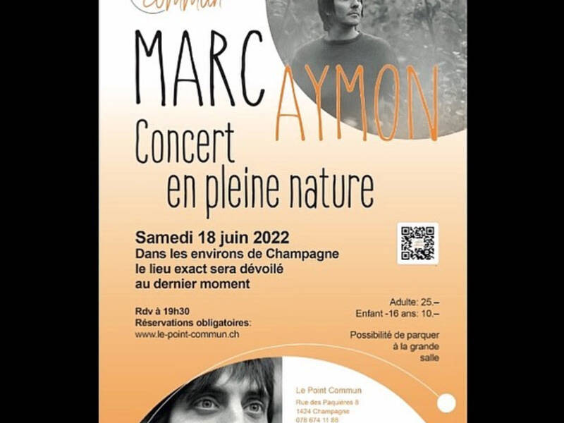 Marc Aymon concert 2022 Le Point Commun